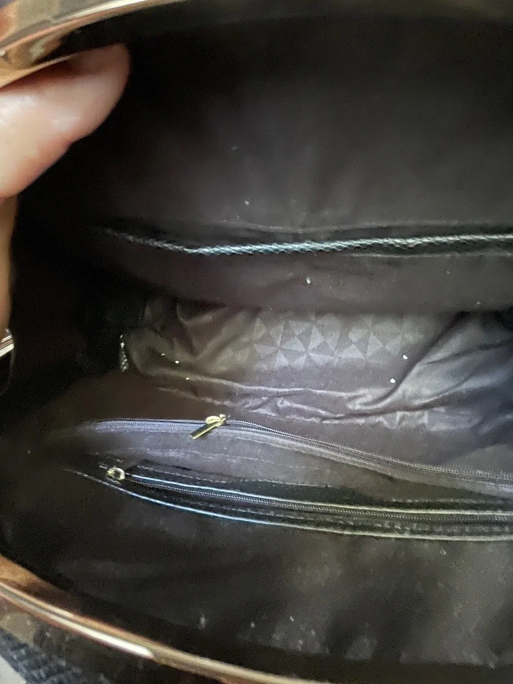 Elegant Black Dome Satchel with Gold Hardware